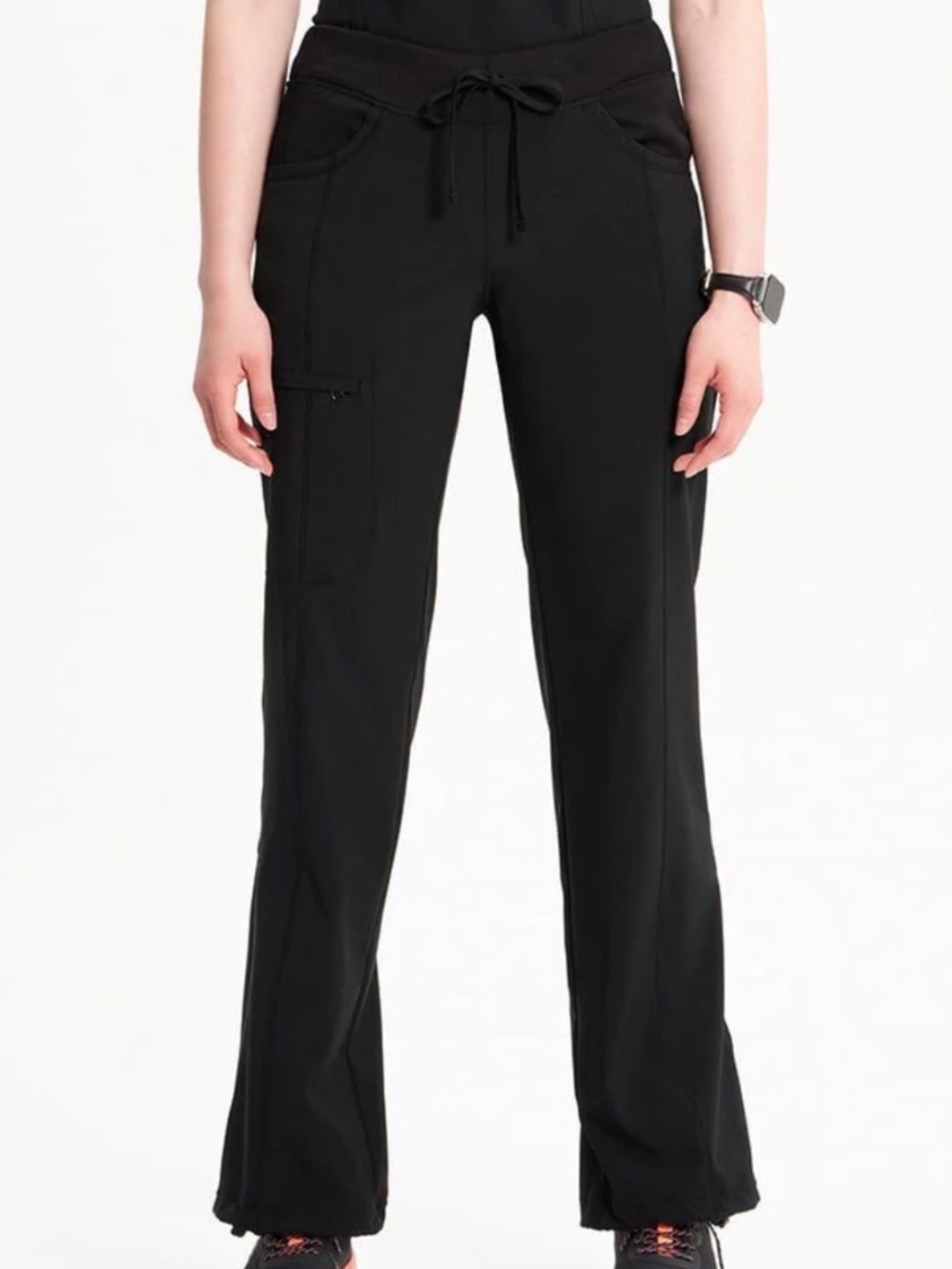 Infinity Scrub Pants Women’s M Black Stretch Drawstring Medical Uniform